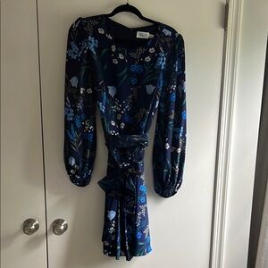 Eliza J Navy Floral Dress